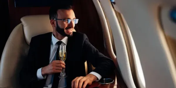 Man travelling with luxury